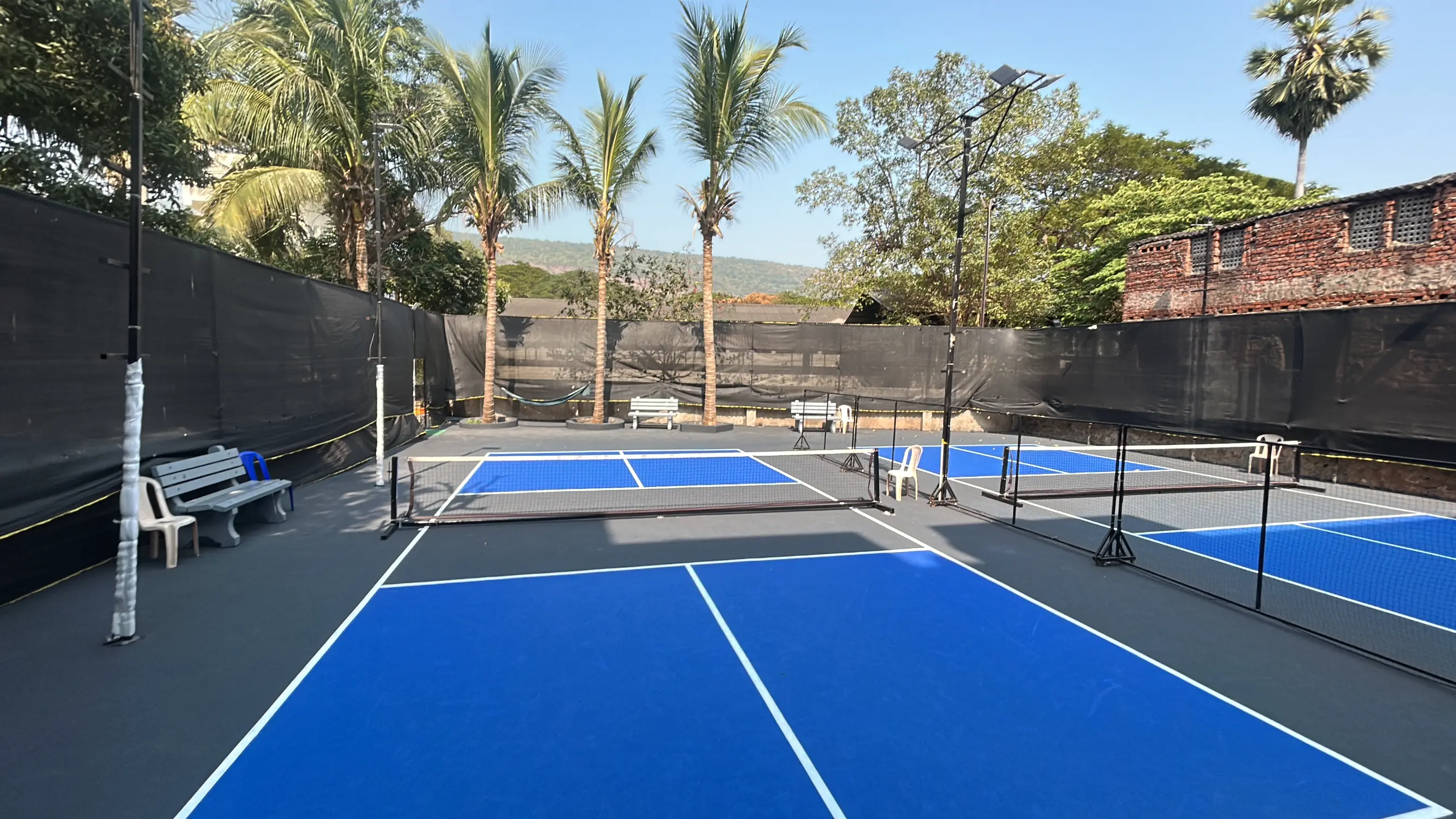 Courts during golden hour